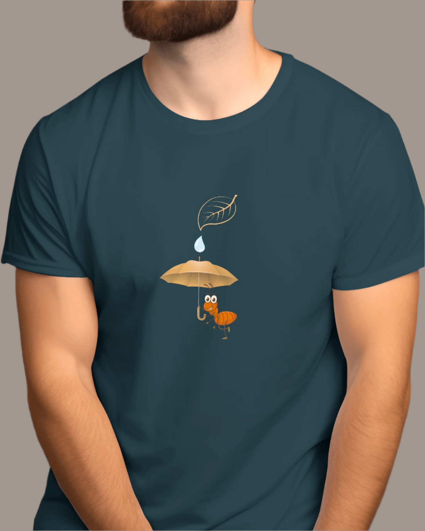 Men Classic Fit T-Shirt - Ant - Petrol Blue