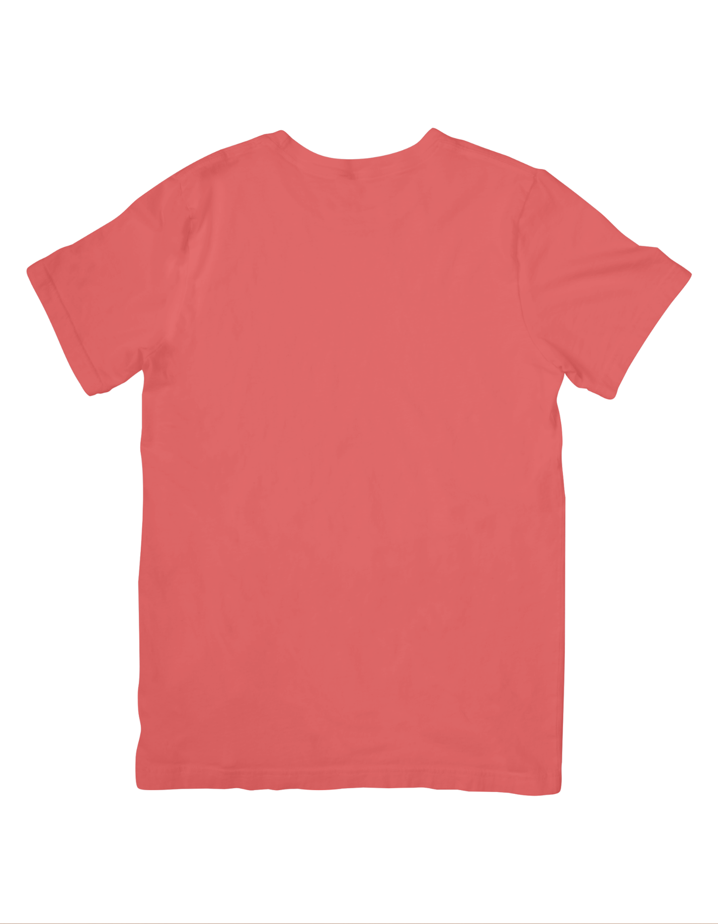 Men Classic Cotton Printed T-shirt Coral