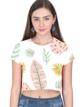 Women Crop Top - All over printed
