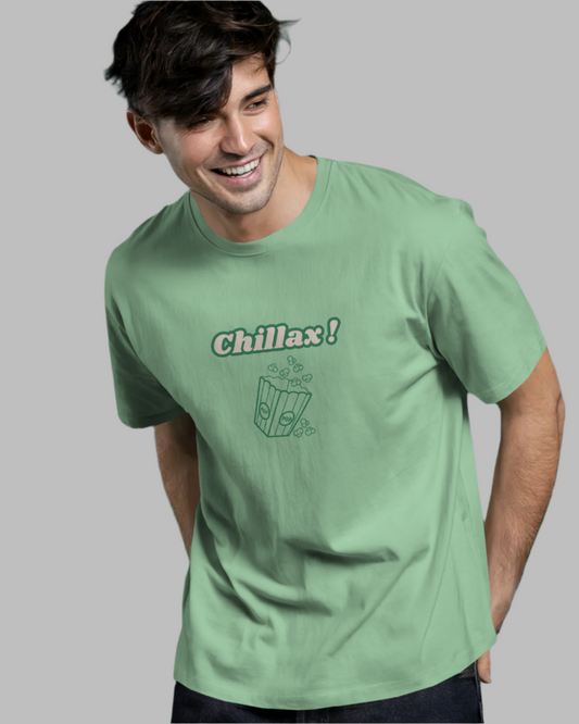 Unisex Classic Graphic T-Shirt - Chillax - Jade Green