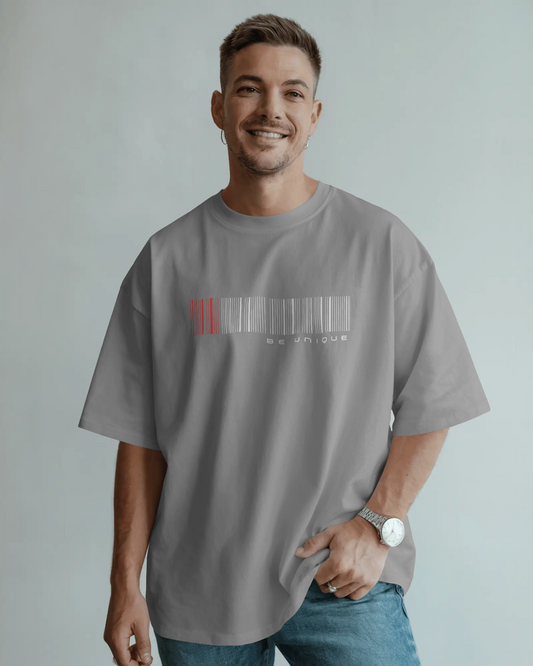 Premium Men Oversized T-shirt - Unique - Steel Grey