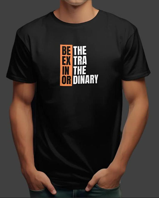 Men Classic Cotton Printed T-shirt Black