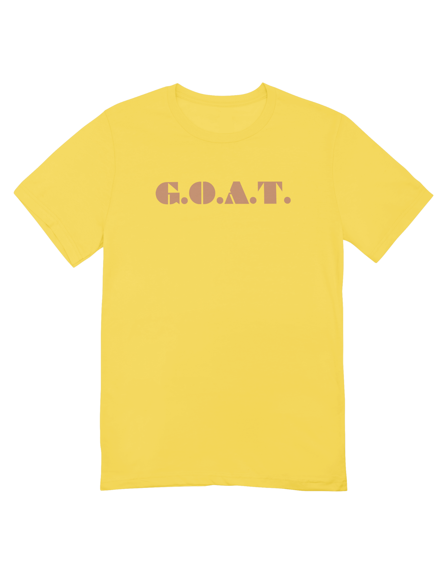 Men Classic Cotton Printed T-shirt Yellow