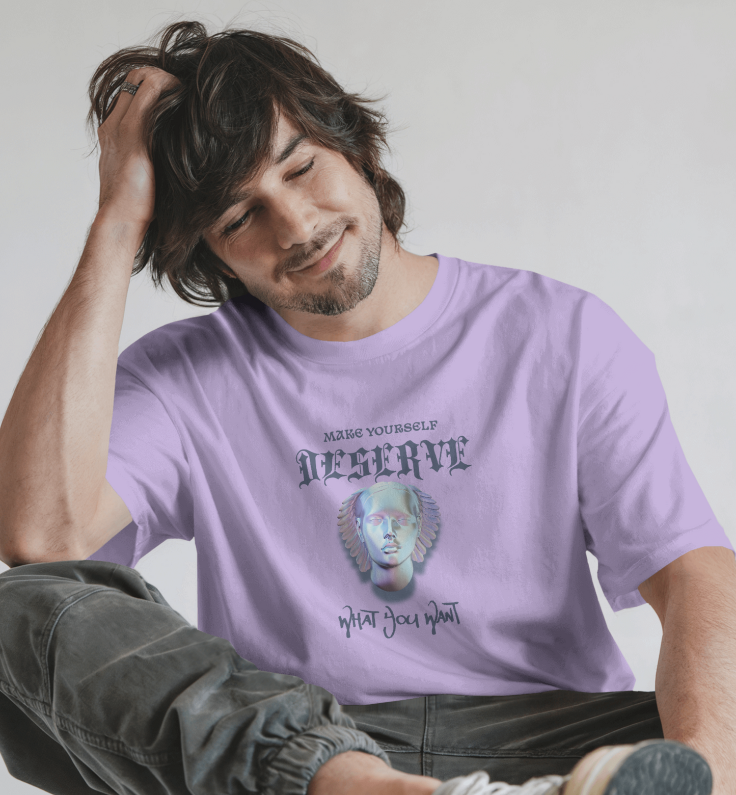 Unisex Classic Fit T-Shirt - Deserve - Lavender
