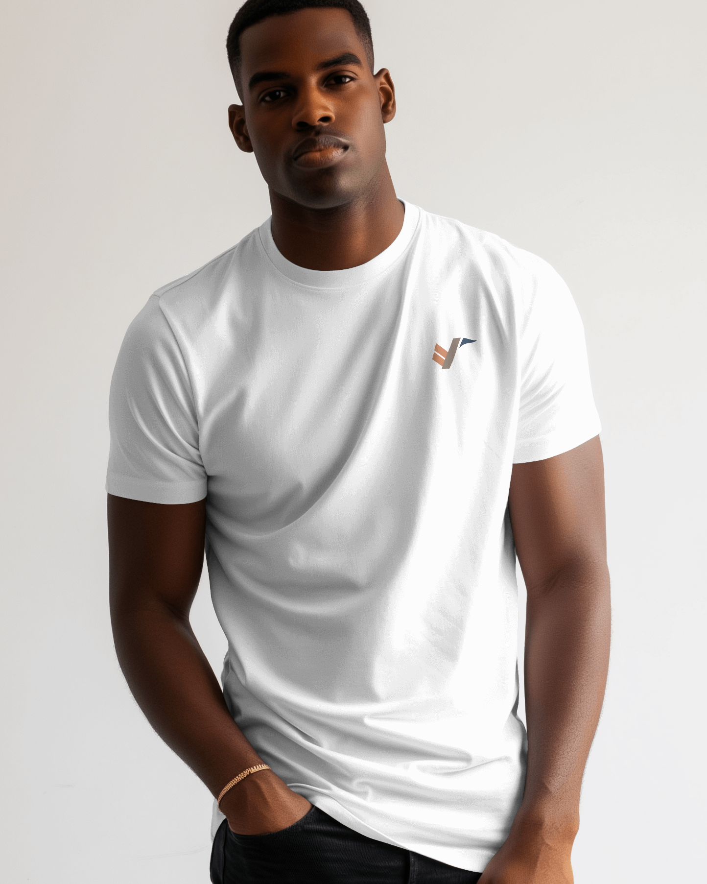 Men Classic Fit T-Shirt - Back print Eagle - White