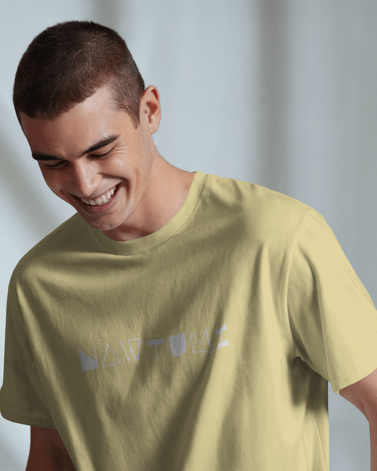 Men Classic Fit Graphic T-shirt - Nawtumi - Biege